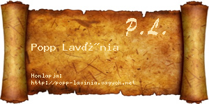 Popp Lavínia névjegykártya
